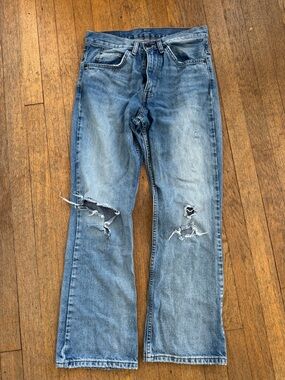 Levi's 517 Blue Denim Jeans with Leather Patch